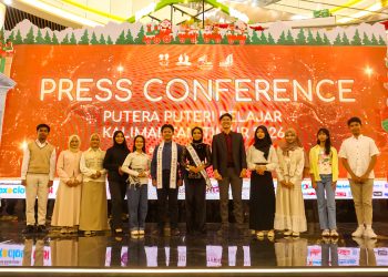 Pres Conference Pemilihan Putera Puteri Pelajar Kalimantan Timur 2026, Atrium Big Mall Samarinda, (26/12/2025).