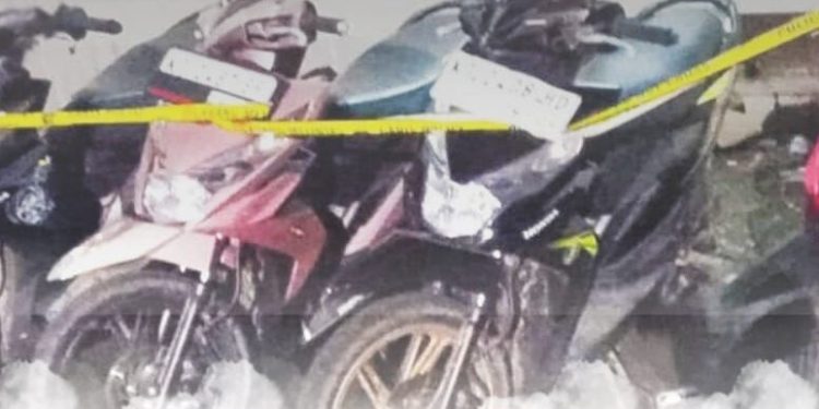 Sejumlah motor hasil curian yang diamankan Polres Bontang