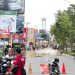 Kondisi Jalan Ahmad Yani di Bontang Ditutup akibat banjir