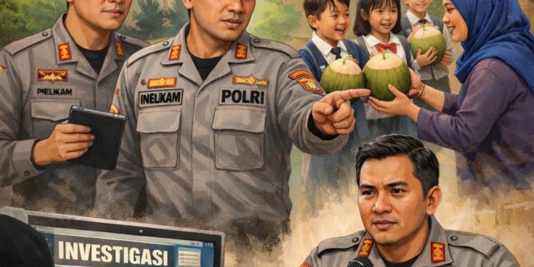 Ilustrasi menu pengganti Makanan Bergizi (MBG) berupa kelapa muda di SDN 001 Muara Badak