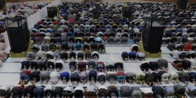 Suasana tarawih di Ibu Kota Nusantara