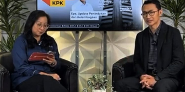 Tangkapan layar diskusi program siaran langsung 'Tanya Jubir KPK