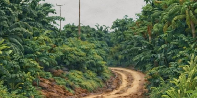 Ilustrasi kondisi Jalan di Kaltim