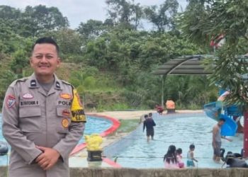 Bhabinkamtibmas Desa Batuah meningkatkan patroli di kawasan Objek Wisata EmasTri, Desa Batuah, Kecamatan Loa Janan, Senin (23/03/2026).