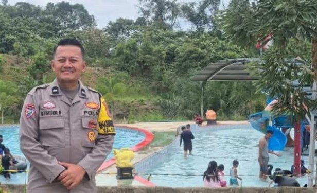 Bhabinkamtibmas Desa Batuah meningkatkan patroli di kawasan Objek Wisata EmasTri, Desa Batuah, Kecamatan Loa Janan, Senin (23/03/2026).