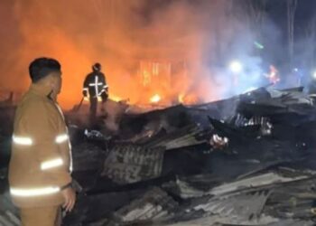 Kondisi Kandang Ayam Terbakar di Anggana Kukar