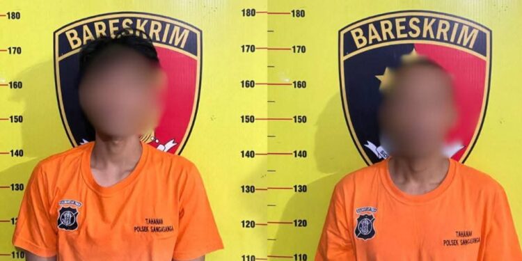 Polsek Sangasanga Ungkap Peredaran Sabu, Dua Pelaku Diamankan