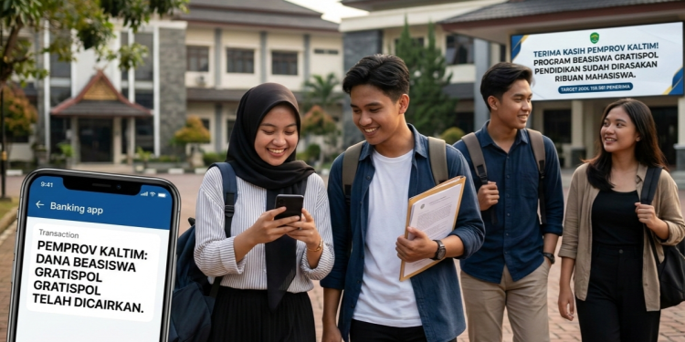 Ilustrasi mahasiswa Kaltim terima gratispol
