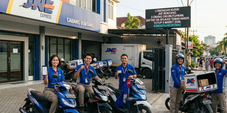 JNE Bontang Buka Lowongan Kurir