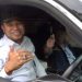 Gubernur Kaltim Rudy Mas'ud saat menyetir mobil Lexus KT 1 milik pribadinya dengan mengajak Menhut Raja Juli Antoni dan Kepala OIKN Basuki Hadimuldjono saat kunjungan ke IKN, Sabtu (28/2/2026) (dok: katakaltim)