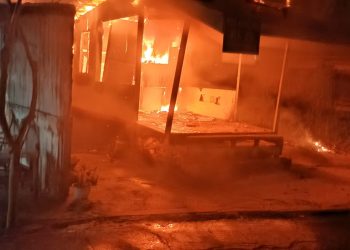 Kebakaran Pos Kamling di Kelurahan Api-Api, RT 26