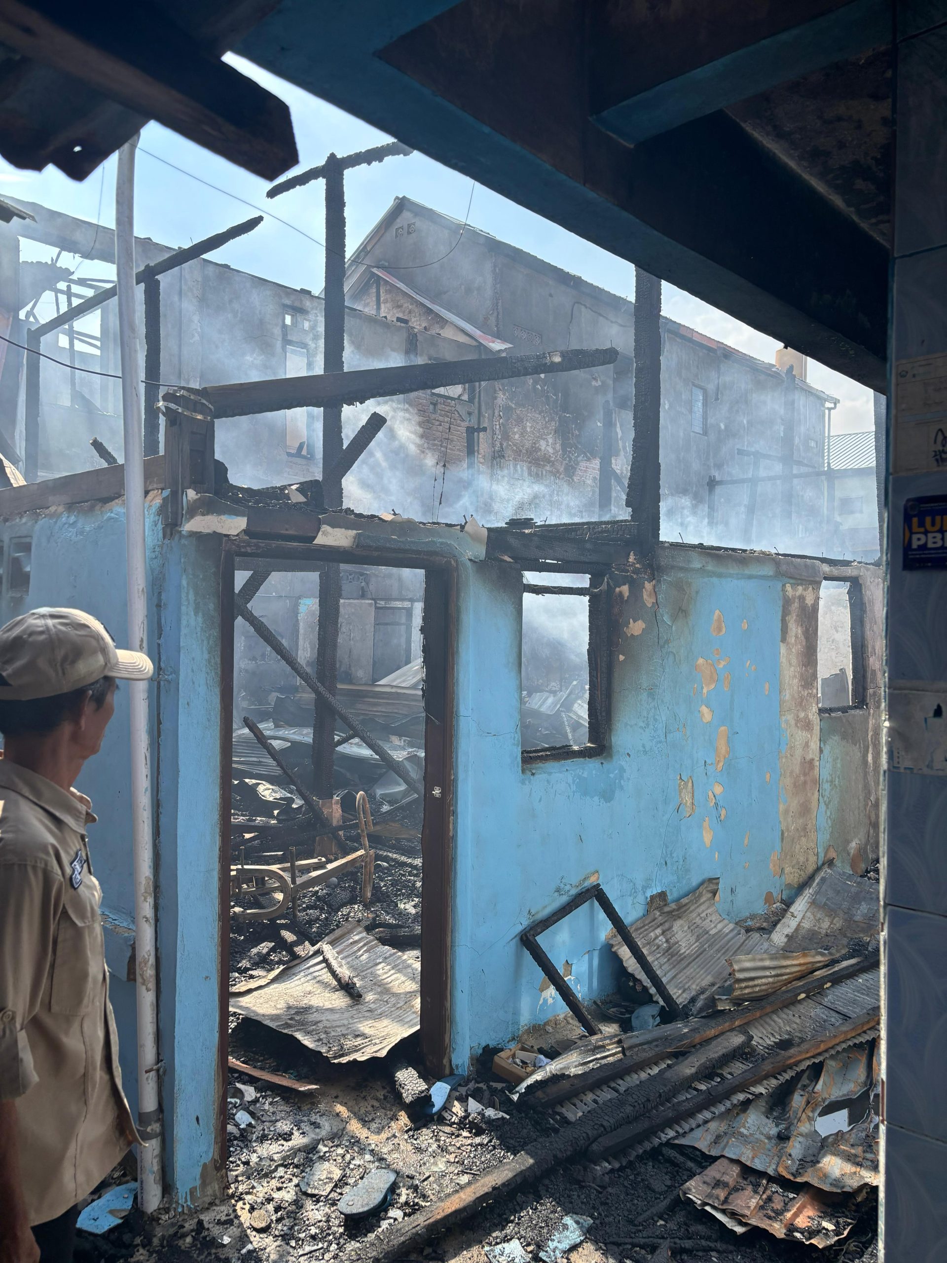 Kondisi usai kebakaran di Kelurahan Berbas Tengah Bontang