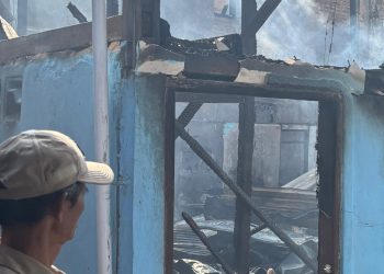 Kondisi kebakaran di Kelurahan Berbas Tengah, Bontang