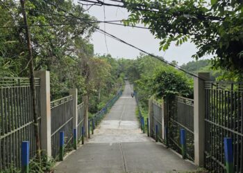 Penampakan jembatan SMPN 5 Bontang