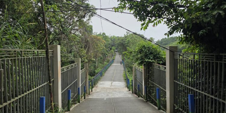 Penampakan jembatan SMPN 5 Bontang
