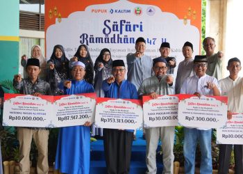 Pupuk Kaltim Tingkatkan Kepedulian Sosial, Safari Ramadan MTMY Baiturrahman Salurkan Rp799 Juta