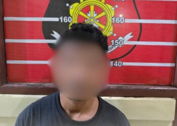 Terduga pelaku yang diamankan Polres Kukar