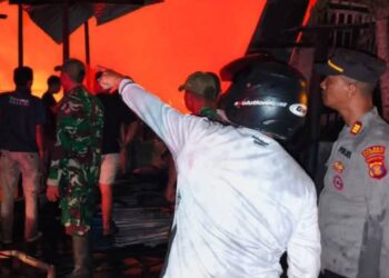 Kebakaran di Dusun Kampung Baru, Desa Liang, Kecamatan Kota Bangun
