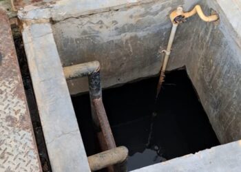 Penampungan air Pasar Rawah Indah yang terletak di Basement