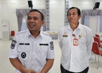 Wakil Wali Kota Bontang, Agus Haris dan Kepala Disnaker Asdar Ibrahim