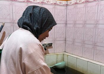 Kegitaan pemeriksaan jentik Dinkes Bontang