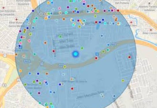 Ilustrasi radius 400 meter. (Ist)