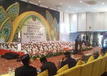 Suasana munaqosah Al-Qur’an metode Ummi siswa SD IT Yabis.