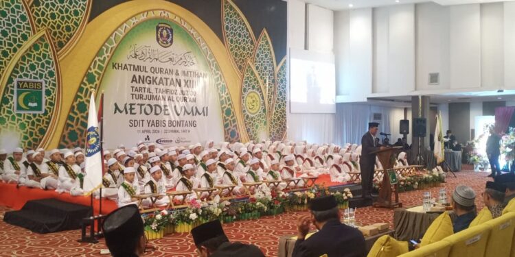 Suasana munaqosah Al-Qur’an metode Ummi siswa SD IT Yabis.