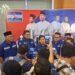 Konferensi pers soal Rakorda Demokrat Kaltim yang turut dihadiri Bendahara umum DPD Partai Demokrat, Irwan