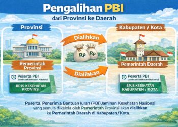 Ilustrasi Pengalihan Tanggungan PBI provinsi, (Doc/Ai Generate)