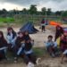 Siswa-siswi SDN 006 Bontang Utara saat latihan Pramuka.
