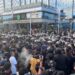 Kondisi demo di depan Kantor Gubernur Kaltim