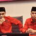 Ketua DPC PDIP Bontang Joni Alla Padang, bersama Ketua Fraksi PDIP DPRD Bontang Winardi