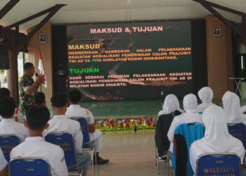 Kodim 0908/Bontang Gelar Sosialisasi Rekrutmen TNI bagi Pelajar