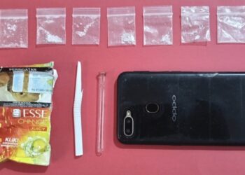 Barang bukti yang diamankan Polres Bontang
