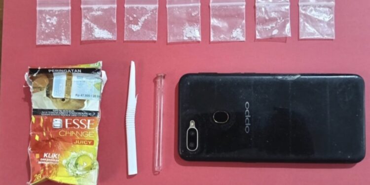 Barang bukti yang diamankan Polres Bontang