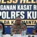 Konferensi pers Polda Kaltim yang digelar di Polresta Samarinda pada Sabtu (17/5/2026), terkait narkobat libatkan Kasat Narkoba Polres Kukar