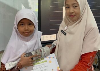 Salah satu murid yang mendapat penghargaan