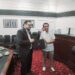 Ketua Komisi A DPRD Bontang, Heri Keswanto bersama pihak PT Badak LNG Senior Manager Human Capital, Ravito Karismael
