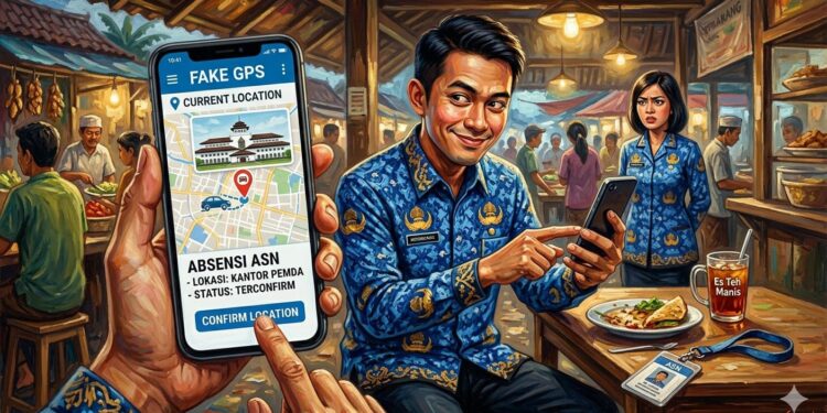 Ilustrasi Kecurangan Absensi ASN di Kutim. (Dok: Ist)