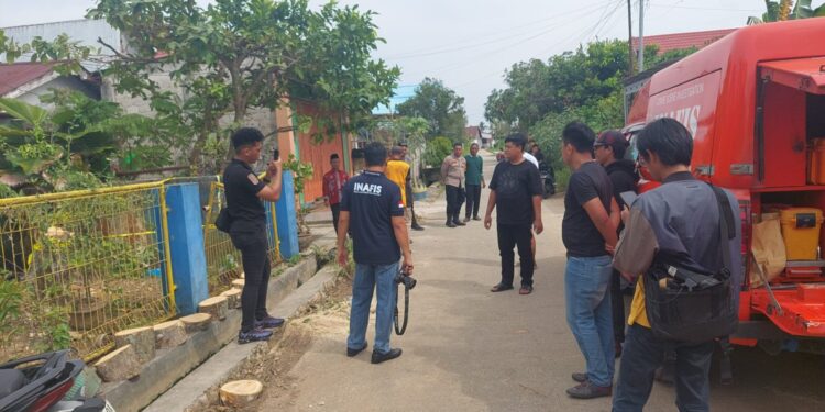 Pra Rekonstruksi Polres Bontang dalam kasus pencurian mangga beberapa hari lalu