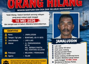 Nelayan asal Bontang hilang di laut