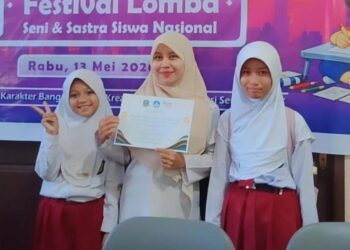 Siswi SDN 003 Bontang Utara. (Istimewa)