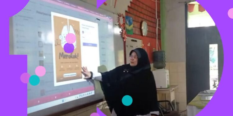 Salah satu hasil karya Rahayu Novita saat awal menggunakan Canva. (Istimewa)
