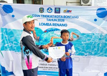 Para peserta juara O2SN tingkat Kota Bontang