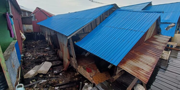 Kondisi Rumah Roboh di Berbas Tengah Bontang,
