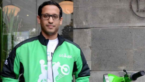 Nadiem Makarim menggunakan jaket ojek online (ojol) Gojek (Ist)