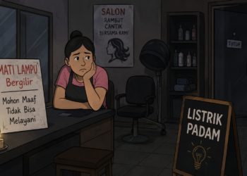 Ilustrasi warga keluhkan usaha Salon sepi hingga tolak pelanggan akibat lampu mati