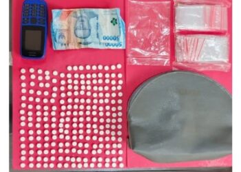 Barang bukti yang diamankan Polres Bontang