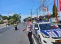 Saat Satlantas Polres Bontang lakukan patroli